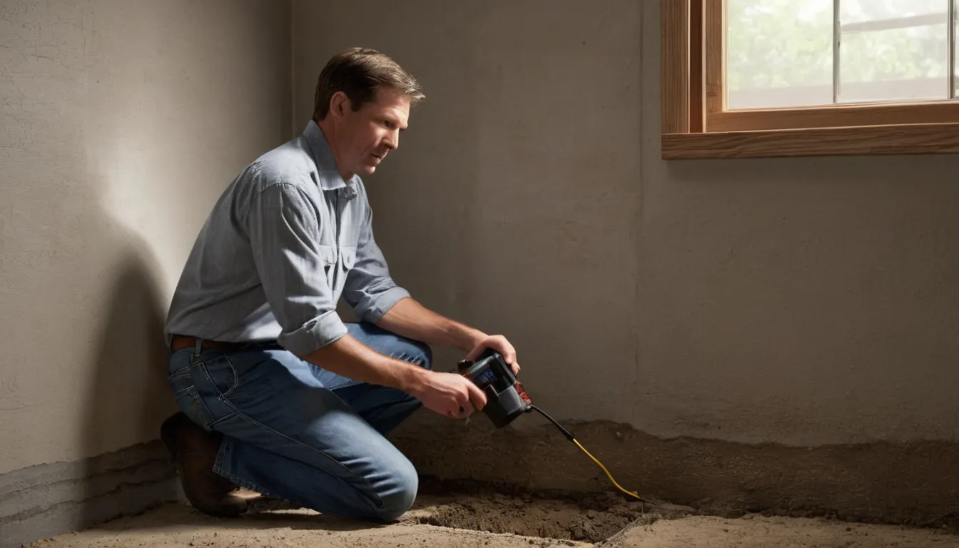 Termite Treatment Services inspection in a basement in Columbus